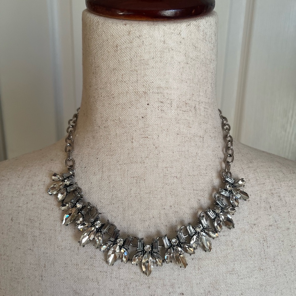 Elegant Silver Crystal Necklace